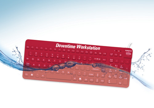 E-Cool Keyboard with Cool-Connect for Downtime-Workstations with Cool-Connect (USB) (Red) | ECOOL/R5