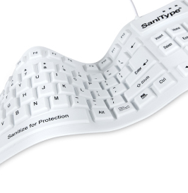 Hygienic Full-size Flexible Travel Keyboard. BYOCK – Bring Your Own Clean Keyboard