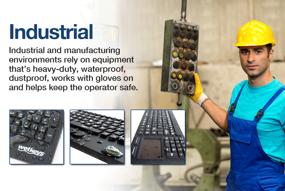 Industrial and Institutional Heavy-duty and Rugged Keyboards Mice for Equipment Protection