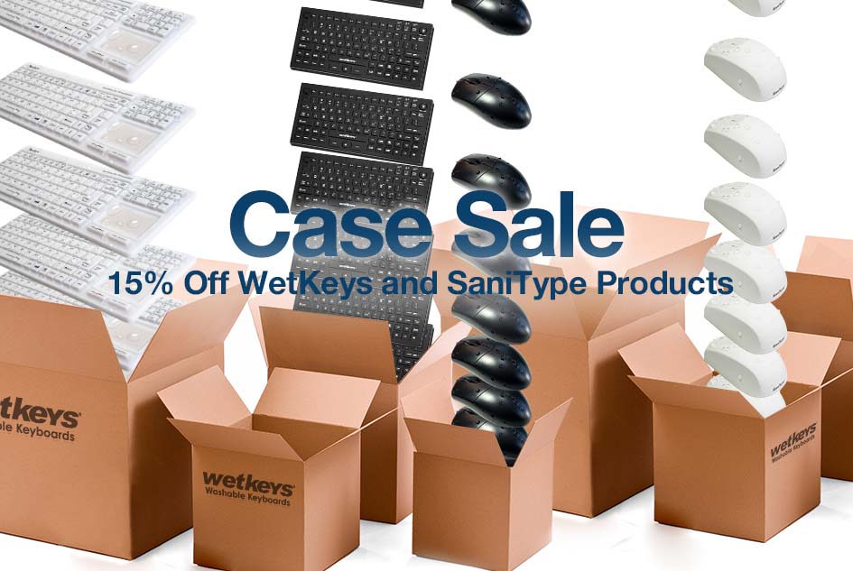 Make the most of your budget, Save 15% off on Cases of WetKeys and SaniType Products with our New Year Sale